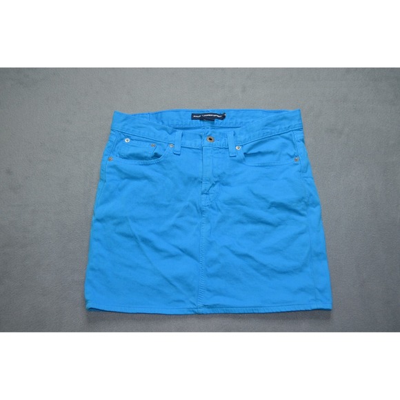 Ralph‎ Lauren Sport Womens Turquoise Denim Mini Skirt Size 29 Jean - Picture 1 of 9